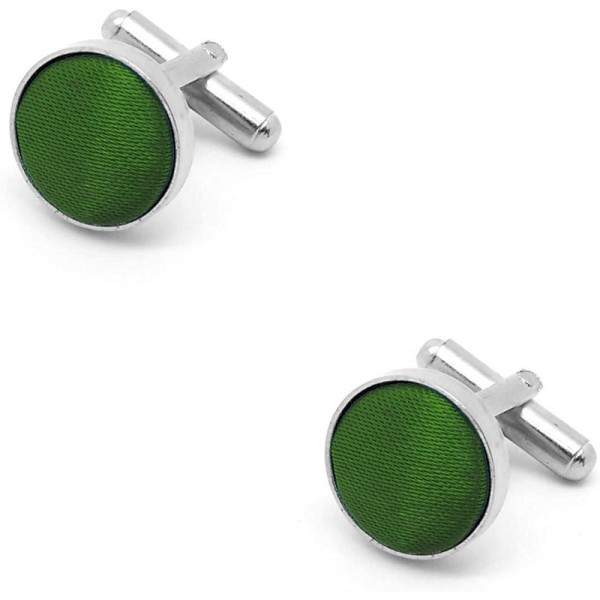 Boutons de manchette vert foncé pour homme, accessoire élégant et raffiné pour compléter vos tenues