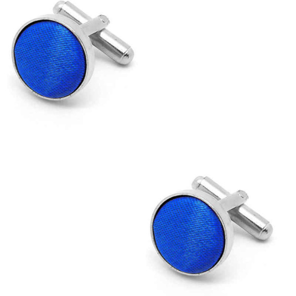 Boutons de manchette bleu roi pour homme, accessoire raffiné pour un style distingué