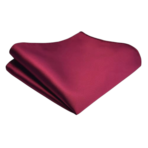 Pochette de costume bordeaux élégante pour homme, accessoire chic