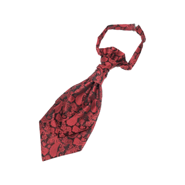 Lavallière bordeaux et noire à motifs – Accessoire raffiné pour mariage et cérémonie