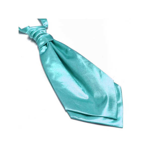 Lavallière homme turquoise élégante en satin microfibre