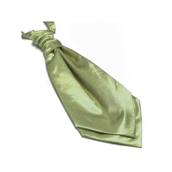 Lavallière en satin vert pastel, accessoire raffiné pour mariages et cérémonies