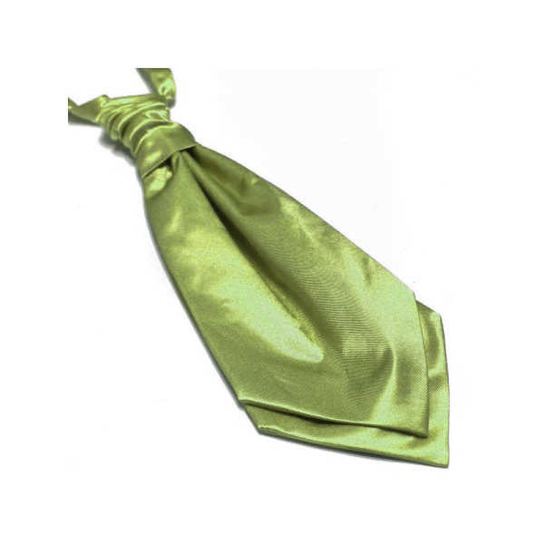 Lavallière vert olive en satin pour homme, élégance et style pour mariages et cérémonies