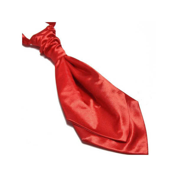 Lavallière en satin rouge élégante pour homme, accessoire de mariage raffiné