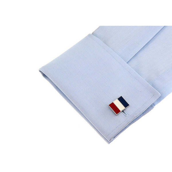 Bouton manchette drapeau francais pour hommes