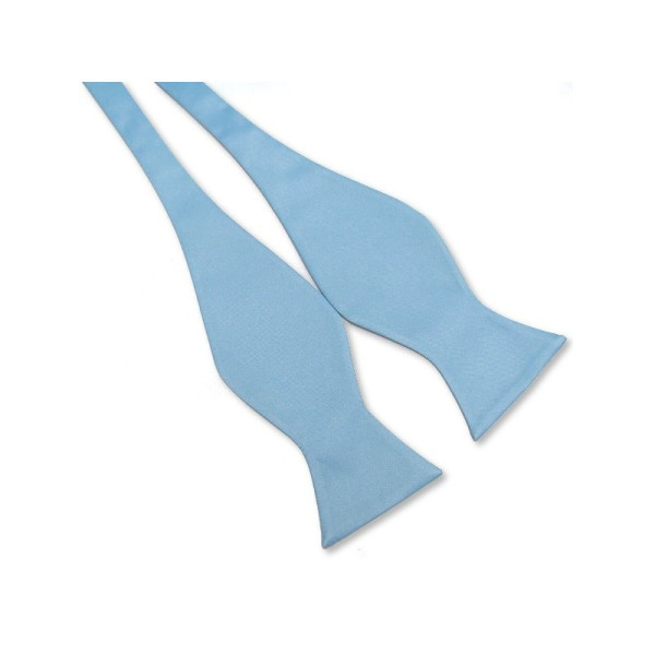 Noeud papillon bleu ciel uni à nouer, accessoire chic pour homme