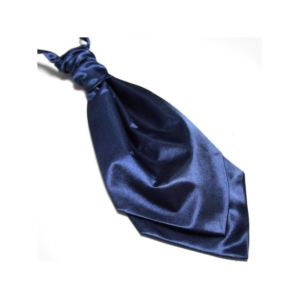 Lavallière bleu marine en satin, accessoire chic et intemporel pour homme