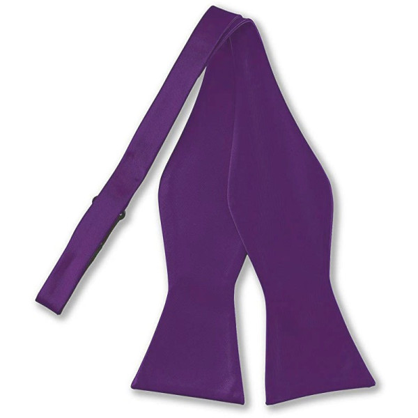 Nœud-papillon violet uni en tissu raffiné, accessoire chic