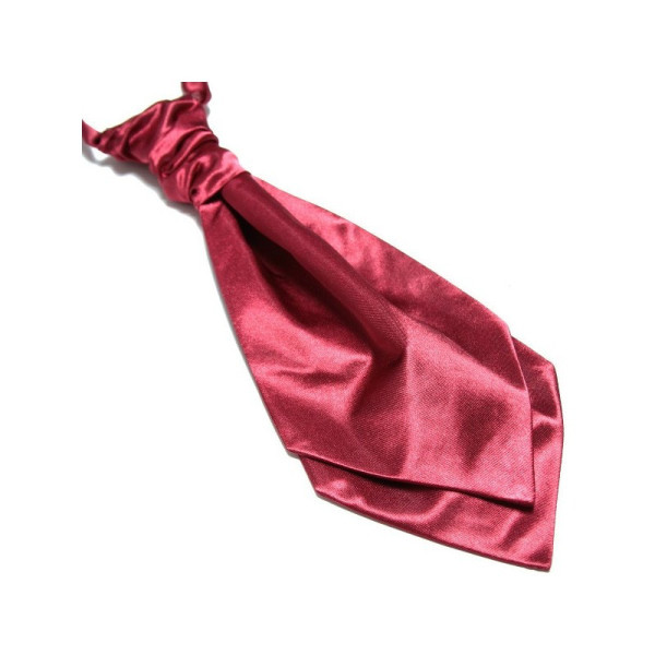 Lavallière bordeaux en satin, accessoire chic et raffiné pour mariage