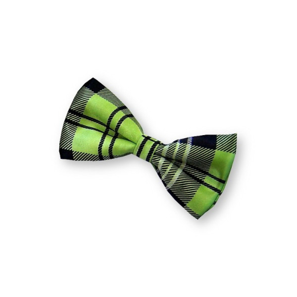 Nœud-papillon vert à motifs écossais, accessoire élégant et original pour homme