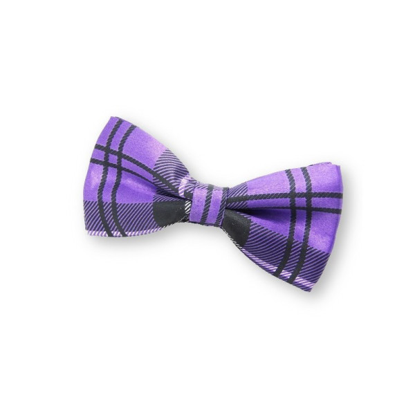Nœud-papillon violet à motifs écossais, accessoire chic et tendance pour homme