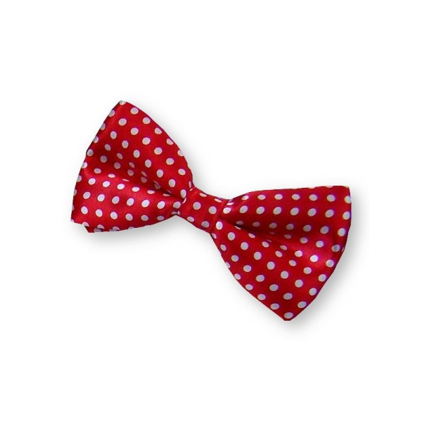 Nœud papillon rouge à pois blancs – Accessoire chic et rétro pour homme