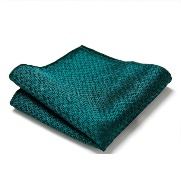 Pochette de costume vert intense avec motifs géométriques – Accessoire chic cousu main