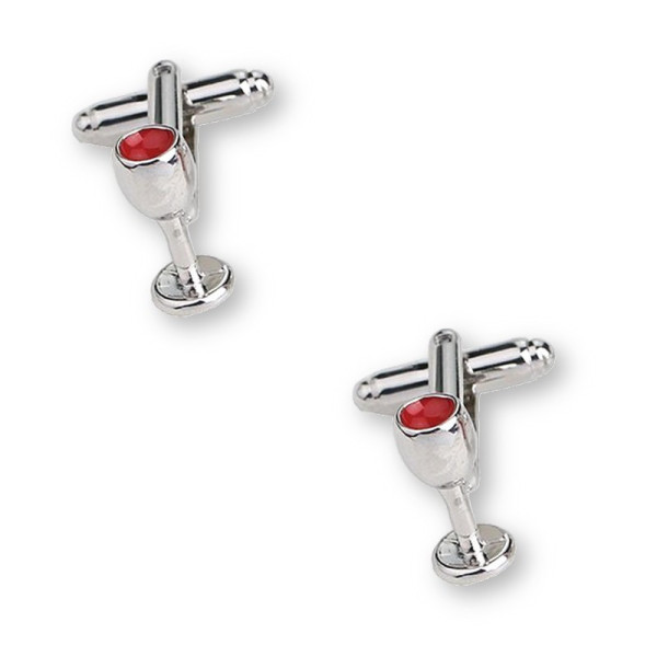 Boutons de manchette originaux en forme de verre de vin rouge pour homme