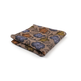 Pochette de costume pour homme marron-châtaigne, cousue main