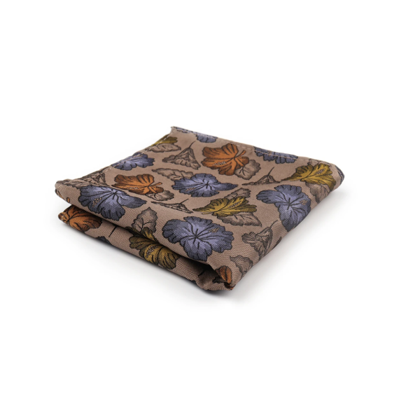 Pochette de costume pour homme marron-châtaigne, cousue main