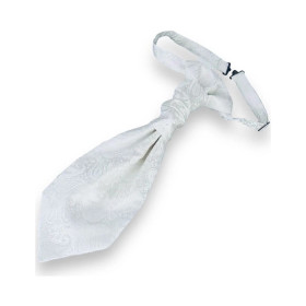 Lavallière Blanche à Motifs Discrets
