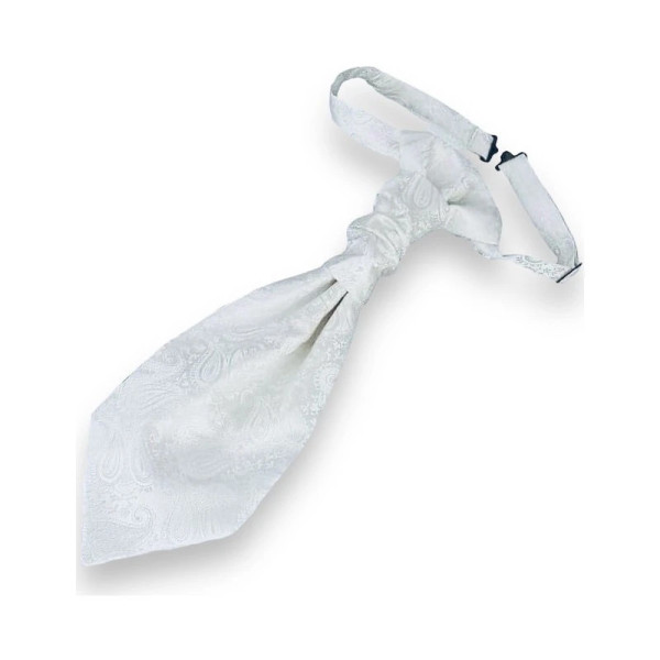 Lavallière Blanche à Motifs Discrets