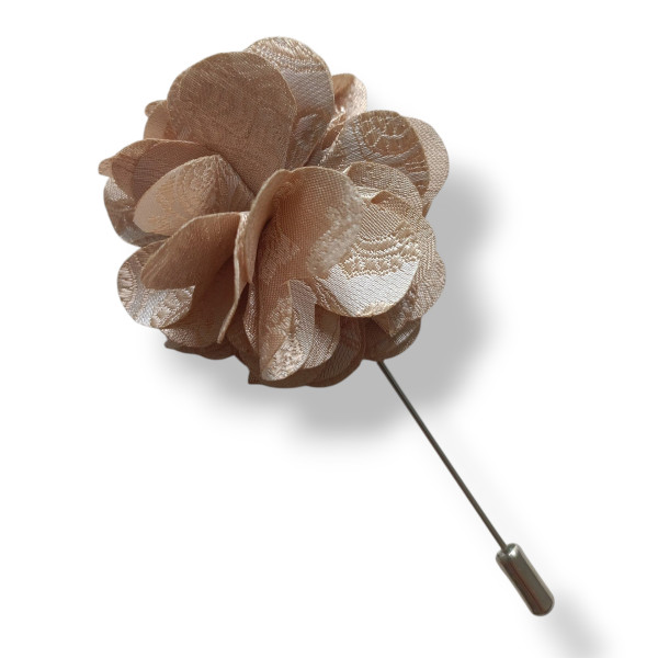 Épingle de costume fleur champagne, boutonnières Or pour mariage chic