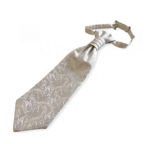 Lavallière blanc cassé faite à la main – Accessoire raffiné pour mariage