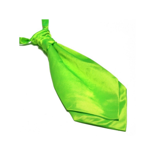 Lavallière homme vert vif en satin microfibre élégant