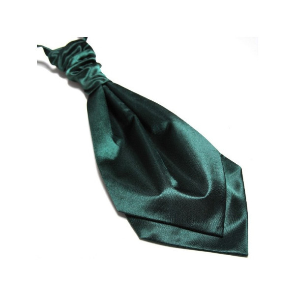 Lavallière homme vert foncé élégante en satin microfibre