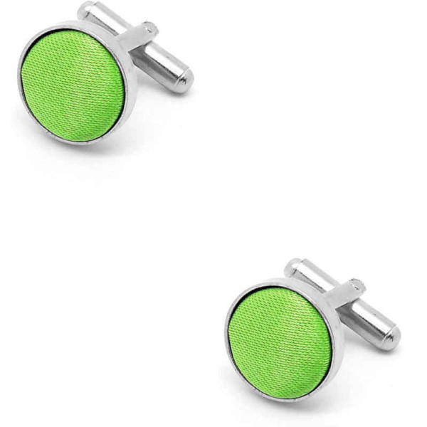 Boutons de manchette vert anis élégants pour homme - Accessoire de chemise chic