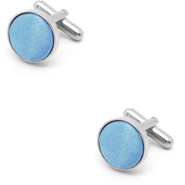 Boutons de manchette bleu clair pour homme, accessoire élégant et raffiné pour costume