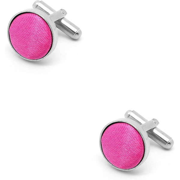 Boutons de manchette rose fuchsia pour homme, accessoire raffiné et audacieux pour costume